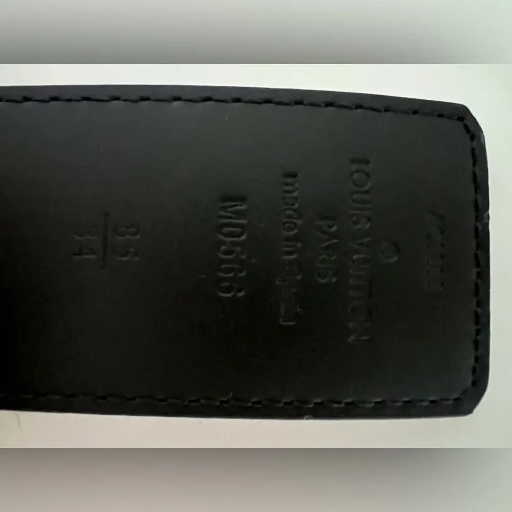 EUC Louis Vuitton 25mm reversible belt (black/brown logo)